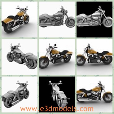 3d model the motorcycle - This is a 3d model of the motorcycle,which was made in 3ds Max 2010, which ensures compatibility from that version onwards.