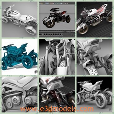 3d model the motorcycle - This is a 3d model of the motorcycle,which is small and made with standard materials.