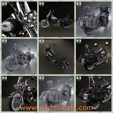 3d model the motorcycle - This is a 3d model of the motorcycle,which is the classic and heavy.The model is made in 2012 and is popular in among young people.