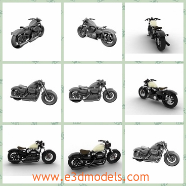 3d model the motorcycle in 2014 - This is a 3d model of the motorcycle in 2014,which is heavy and large.All objects of the model are properly named for their easy identification.