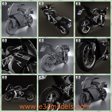 3d model the motorcycle made in 2012 - This is a 3d model of the motorcycle made in 2012,which is new and modern.The model is made in 2012 and in high quality.