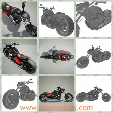 3d model the motorcycle of Harley - This is a 3d model of the motorcycle of Harley,which is new and modern.The model is famous in USA.