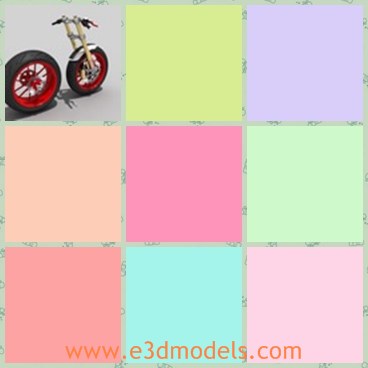3d model the motorcycle wheel - This is a 3d model of the motorcycle wheel,which is new and modern.The model is suitable for many kind of cars.