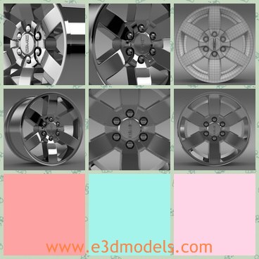 3d model the new wheel - This is a 3d model of the new wheel,which is new and made with good quality.The wheel is new and alloyed.