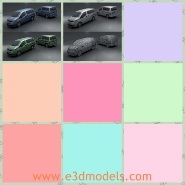 3d model the Nissan car - This is a 3d model of the Nissan car,which is the popular and famous brand in the world.The car is has four doors.