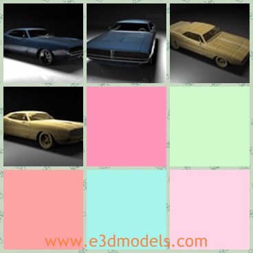 3d model the old car - This is a 3d model of the old car,which is made in 1969.The car is old and antique,which is made with good quality.