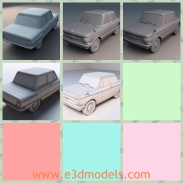 3d model the old car - This is a 3d model about the old car,which is the classic Russian car made in 1950s.The car has four doors and made with special materials.