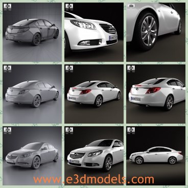 3d model the Opel car - This is a 3d model of the Opel car,which is famous and popular car made in 2008.