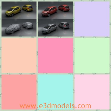 3d model the Opel car - This is a 3d model of the Opel car,which is a minivan made with good quality.The model is created with double engines.