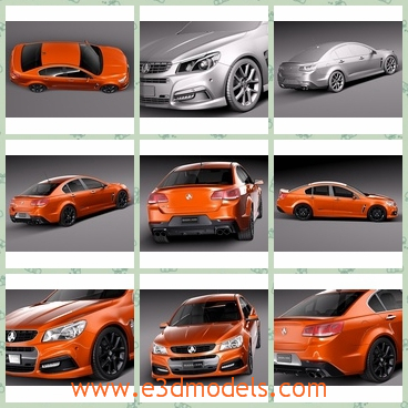 3d model the orange car of Holden - THis is a 3d model of the orange car,which is the brand of Australia,and the car is practical and popular.