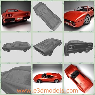 3d model the orange Italian car - This is a 3d model of the ITalian luxury car,which is fast and popular among young people.