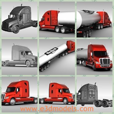 3d model the orange truck - This is a 3d model of the orange truck,which is large and heavy. All parts of truck and materials named properly so you can easily find which material is for which part of the truck. And body color can be changed.