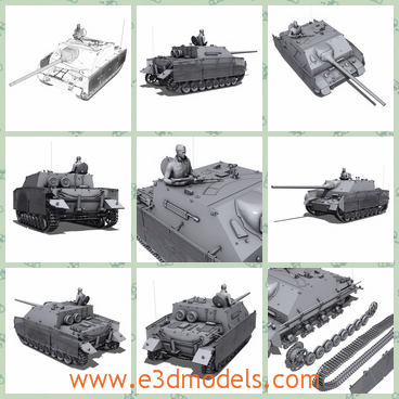 3d model the panzer in Germany - This is a 3d model of the panzer in Germany,which is large and powerful.The model was used in the war.