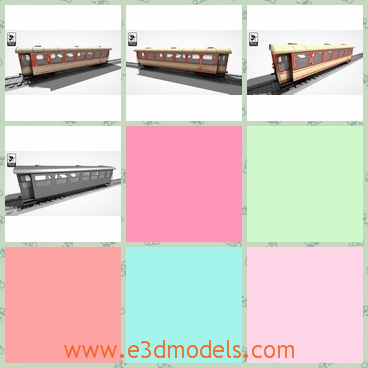 3d model the passenger train - This is a 3d model of the passenger train,which is long and modern.The model is new and practical in life.