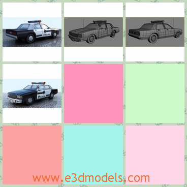 3d model the police car - This is a 3d model of the police car,which is the Chevrolet car made with special materials.The model is popular and famous in the world.