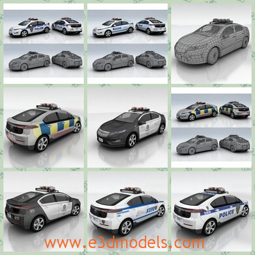 3d model the police car - THis is a 3d model of the police car,which is outstanding and clear.The word police can be seen far away.