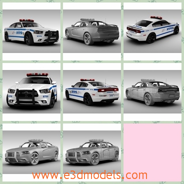 3d model the police car in 2013 - This is a 3d model of the police car in 2013,which is modern and new.The model was amde in 2013,which is common in the police station.