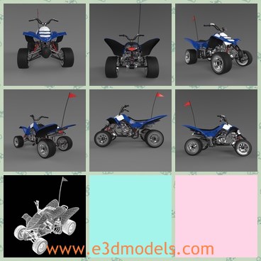 3d model the quadricycle - This is a 3d model of the quadricycle,which is made with high quality materials and in details.