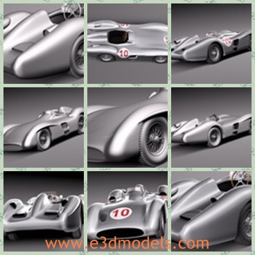 3d model the racing car - This is a 3d model of the racing car,which is grand and made in Germany.The car is modern and popular.