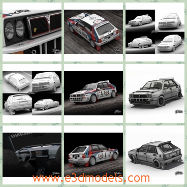 3d model the racing car in 1988 - This is a 3d model of the racing car in 1988,which is rigged and made in high quality.The model is built with standard materials.