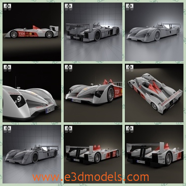 3d model the racing car in Germany - This is a 3d model about the racing car in Germany,which is modern and was created on real car base. It