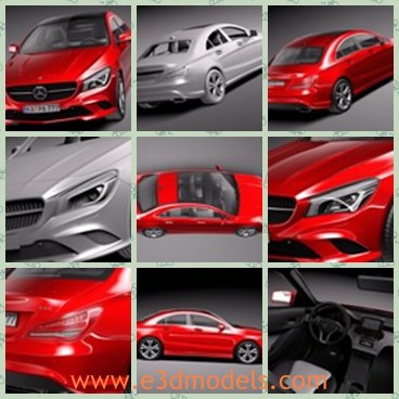 3d model the red Benz - This is a 3d model of the red Benz,which is modern and luxury.The car is the classic and popular in life.