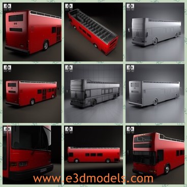 3d model the red bus - THis is a 3d model of the red bus,which was created on real car base. It