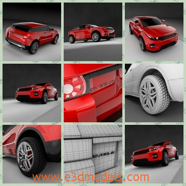 3d model the red car - This is a 3d model of the red car,which is modern and cool.Most young peopel are attracted by the car.