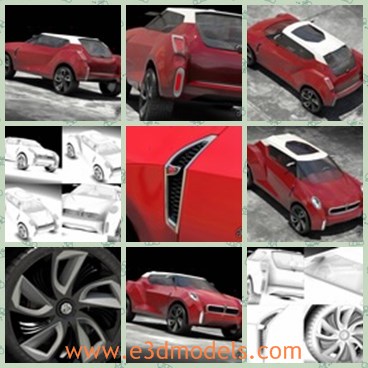 3d model the red English car - This is a 3d model of the red English car,which is the luxury and modern vehicle now in British's life.It has been awarded the prestigious 'Best Concept' title at the 2012 Beijing Motor Show, one of the most sought-after awards on the international automotive show calendar.