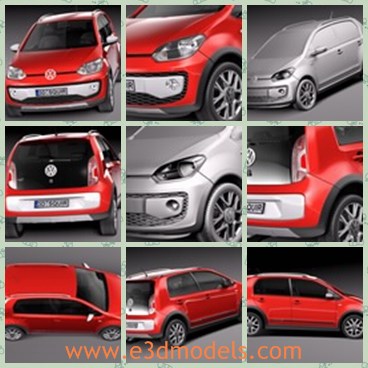 3d model the red German car - This is a 3d model of the red German car,which is fast and popular.The color of the car is orange,which is also charming to old and young.