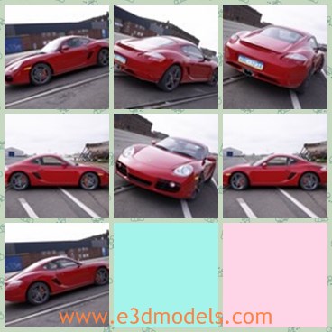 3d model the red racing car - THis is a 3d model of the red racing car,which is fast and modern.The car is created with high quality and luxury.