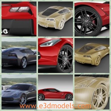 3d model the red sports car - This is a 3d model of the red sports car,which is detailed and made with steel materials.The car is popular in 2014.