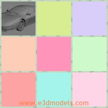 3d model the red sports car - This is a 3d model of the red sports car,which is made in Italy and is very expensive and luxury.