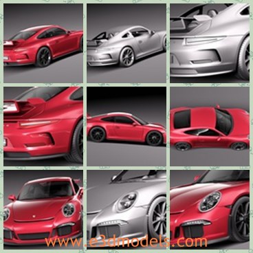 3d model the red sports car in 2014 - This is a 3d model of the red sports car in 2014,which is fast and luxury.The red car is the most popular one in 2014.