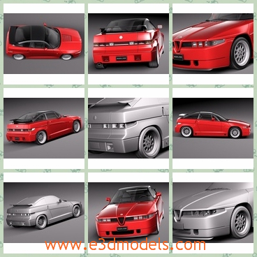 3d model the red sports car of Italy - This is a 3d model of the sports car of Italy,which was made in 1989 and the coupe was poopuar since then.