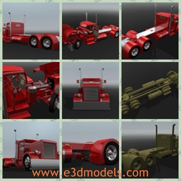 3d model the red truck - This is a 3d model of the red truck,which is large and the majority of this truck is done in materials, all are included.