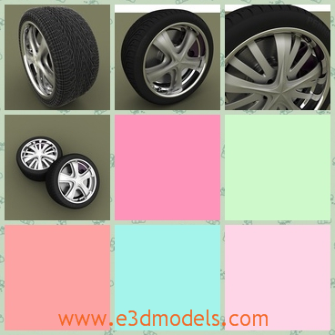 3d model the rim of a car - THis is a d model of the rim of a car,which is modern and new and it is the necessary part of the car.