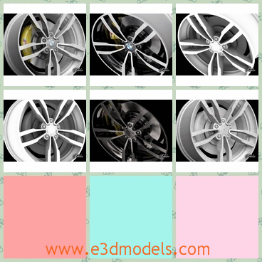 3d model the rim of BMW car - This is a 3d model of the rim of BMW,which was made of steel and the shape is bright and shinin.