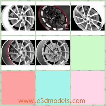 3d model the rim of the car - This is a 3d model of the rim of the car,which is solid and new.The rim was made in the special format.
