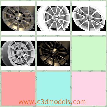 3d model the rim of the wheel - This is a 3d model of the rim of the wheel,which is made of the steel materials.The model is modern and special.
