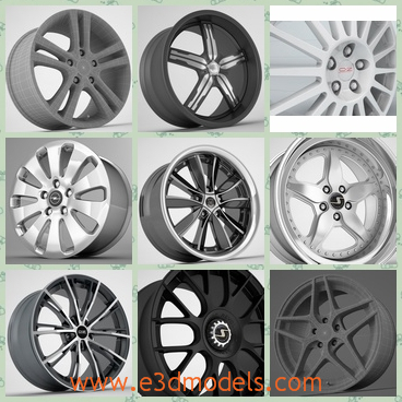 3d model the rims - This is a 3 model of the rims,which are the part of the wheel.The rims is inside of the wheel and the textures of the rim are fine and pretty.