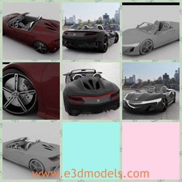 3d model the roadster - This is a 3d model of the roadster,which is modern and convertible.The model is expensive and popular in many countries.