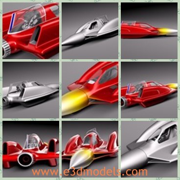 3d model the rocket car - This is a 3d model about the rocket car,which is fast and futuristic.The model is the new product.