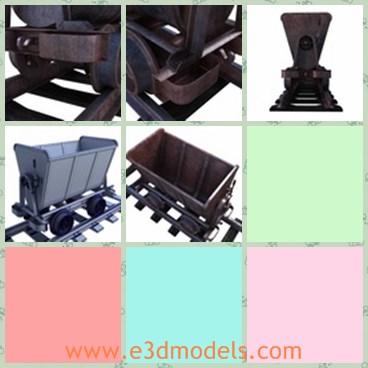 3d model the rusty wagon - This is a 3d model of the rusty wagon,which is old and opened on the top.The model is created to store mine.
