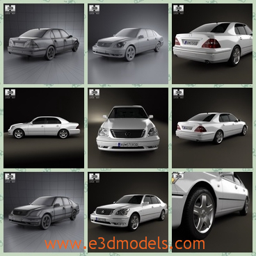 3d model the sedan car made in Japan - This is a 33d model of the sedan car,which is made in Japan and the model is luxury and popular in the world for a while.