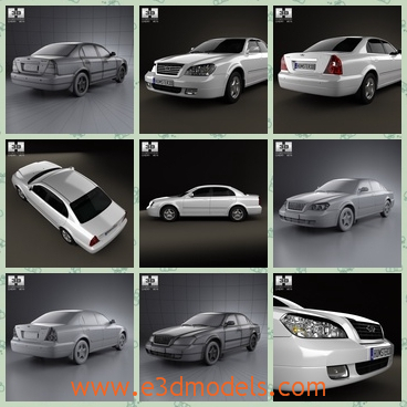 3d model the sedan in China - This is a 3d model of sedan car in China,which is modern and popular and glorious.The model has four doors and the body is cool and charming.
