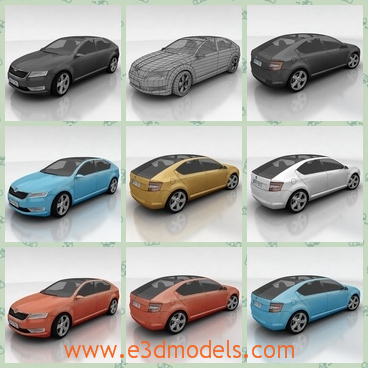 3d model the sedan in high quality - This is a 3d model of the sedan in high quality,which is modern and popular.The model is spread around the world.