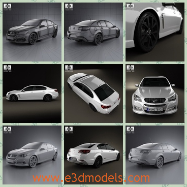 3d model the sedan made in 2013 - THis is a 3d model of the sedan made in 2013,which is the car of Australia.The model is modern and practical.