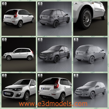 3d model the sedan with a hatchback - This is a 3d model of sedan with a hatchback,which is large and heavy and the car fit for the family.