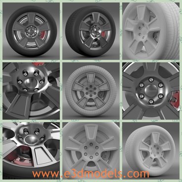 3d model the sirerra wheel - This is a 3d model of the sirerra wheel,which is made with alloyed materials.